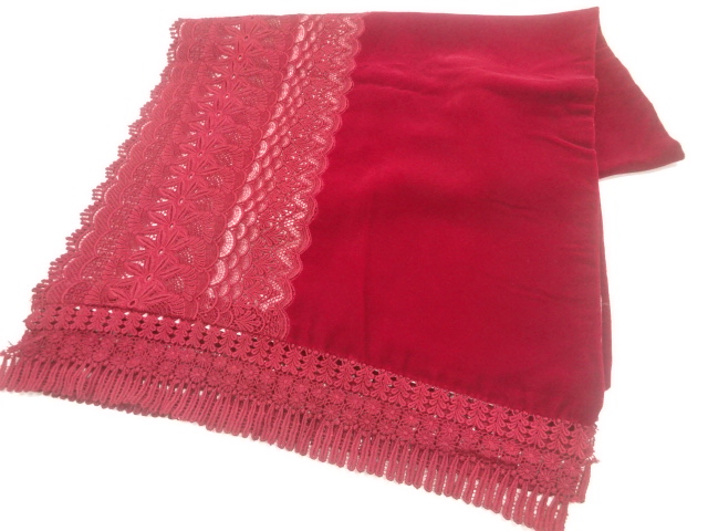 ビロードレース花模様ショール